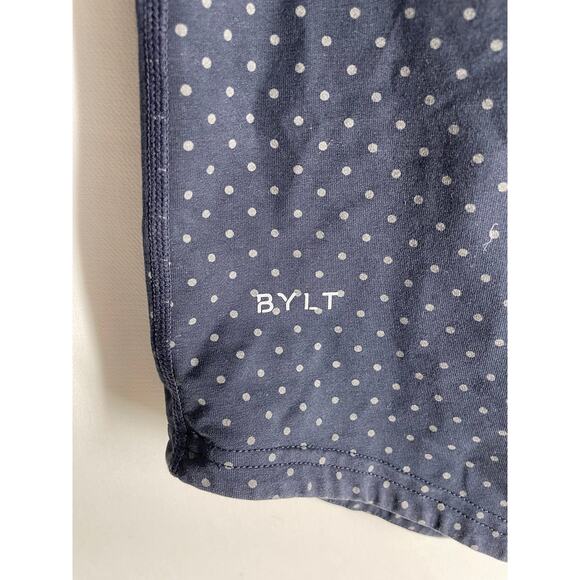 BYLT Drop Cut Short Sleeve T-shirt Black Gray Polka Dot Size Small Men's - Picture 2 of 4